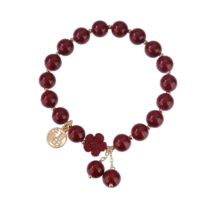 Buddha Stones辰砂福文字桜祝福ブレスレット