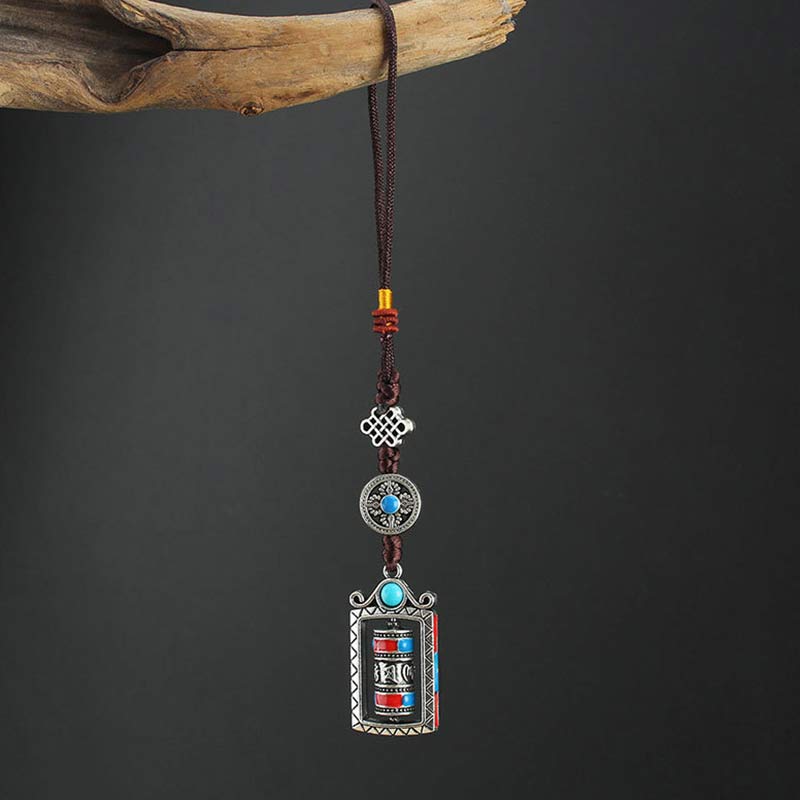 Buddha Stones六字真言 祈りの輪 回転結び 祝福キーホルダー 装飾