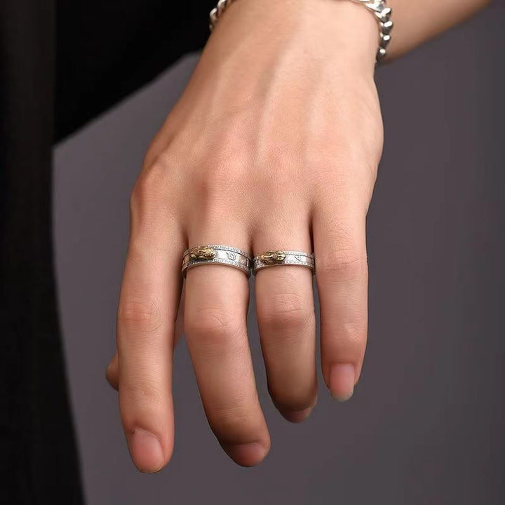 Buddha Stonesオーム・マニ・パドメ・フム般若心経 幸運 富 カップルリング