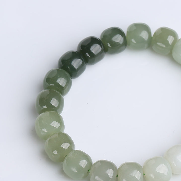 Buddha Stonesグラデーション翡翠幸運祝福ブレスレット - image 4