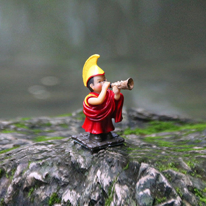 Buddha Stones手描き チベット ラマ像 彫刻 クリエイティブ ホーム オフィス 車 装飾 オーナメント