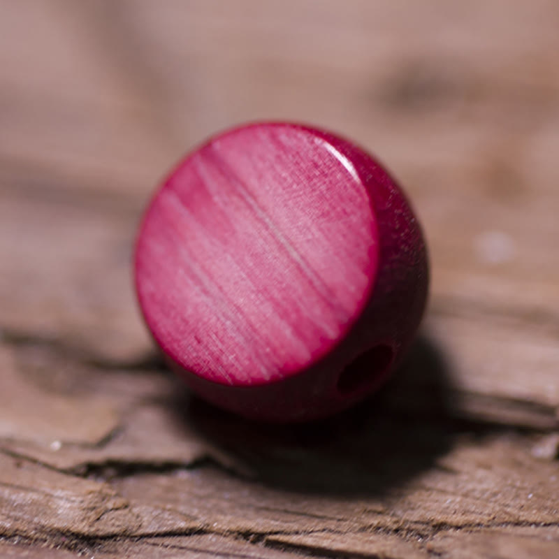 Buddha Stones 108Mala天然アベリアビフローラ 木製 保護ブレスレット