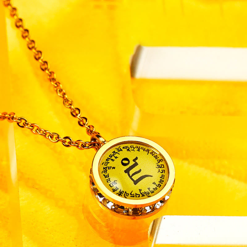 Buddha Stonesチベット イエロー 富の神 グリーン ターラ仏 静寂 チタン鋼 ネックレス ペンダント - image 6