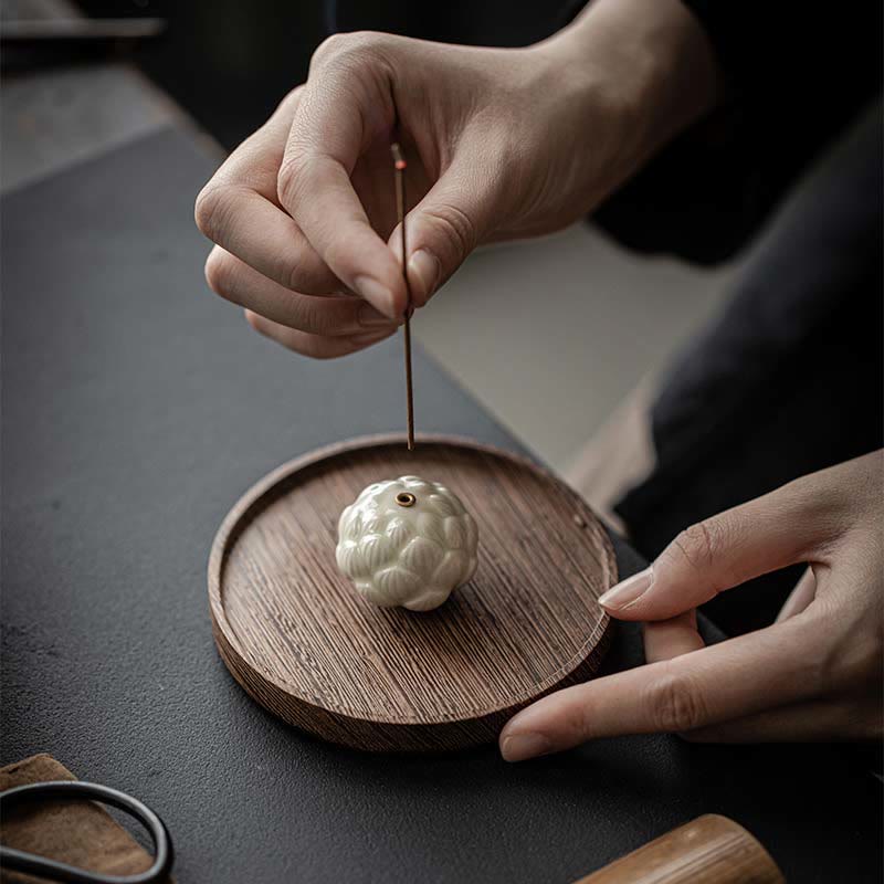 Buddha Stonesミニ蓮の花瞑想セラミックスティック小さな香炉装飾