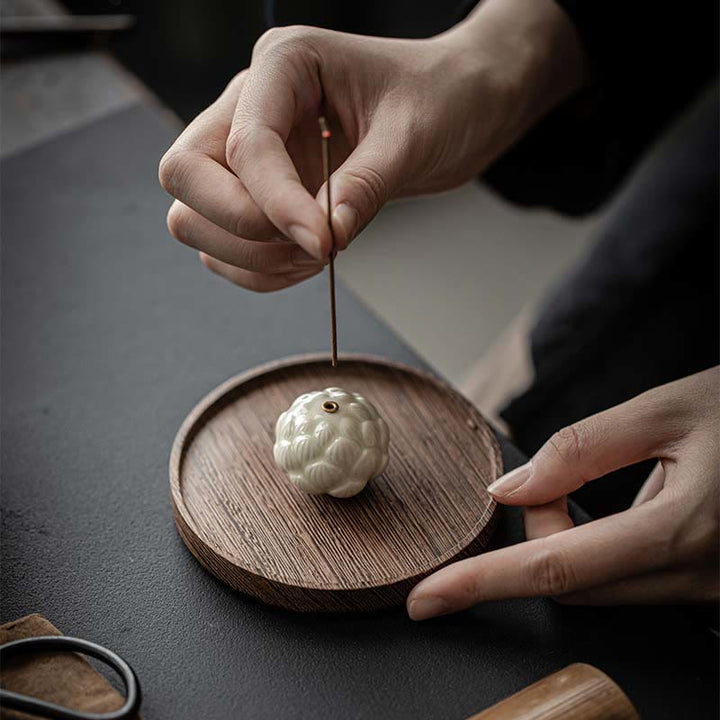 Buddha Stonesミニ蓮の花瞑想セラミックスティック小さな香炉装飾