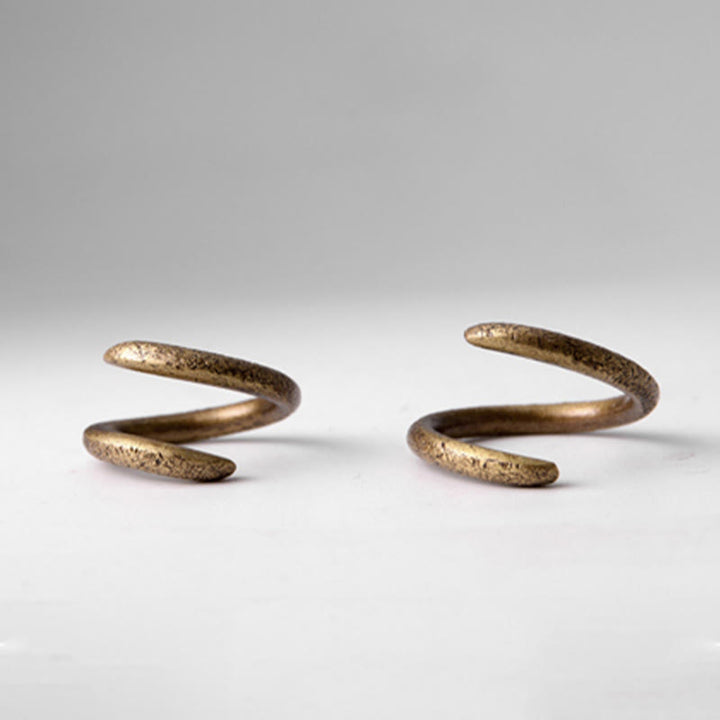 Buddha Stonesのシンプルなデザインの銅製幸運調節リング