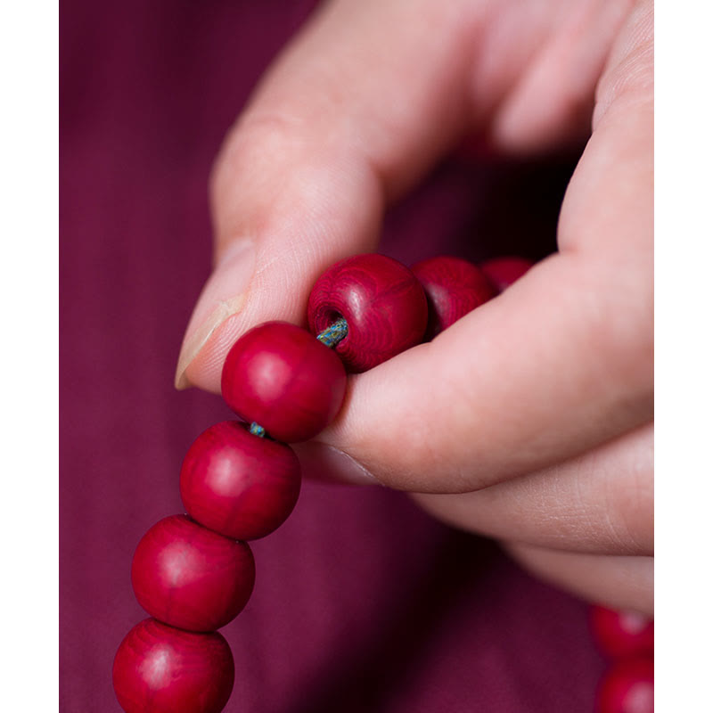 Buddha Stonesアベリア・ビフローラ 木製 邪気払い 手首用Mala