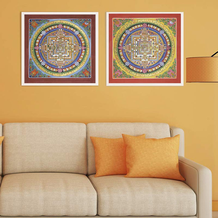 Buddha Stonesチベットタンカ画 祝福 手作り装飾