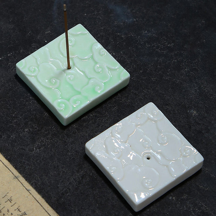 Buddha Stonesミニ吉祥雲デザインヒーリングスティックセラミック小型香炉装飾