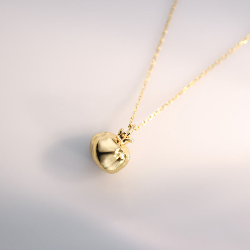 Buddha Stones 925スターリングシルバー 18Kゴールドメッキ ザクロガーネットクリスタル パッションチャームネックレスペンダント - image 5