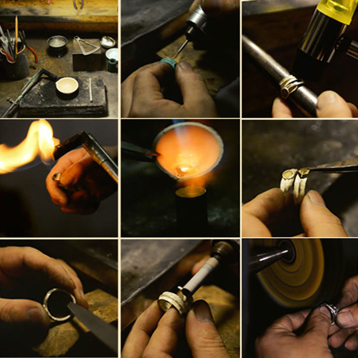 Buddha Stones925 スターリングシルバー サンスクリットデザイン 彫刻入り 保護 調節可能 リング - image 31