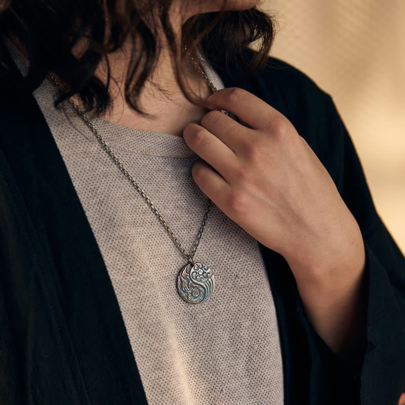 Buddha Stones990 スターリングシルバー 陰陽 水と火のバランスネックレスペンダント - image 10