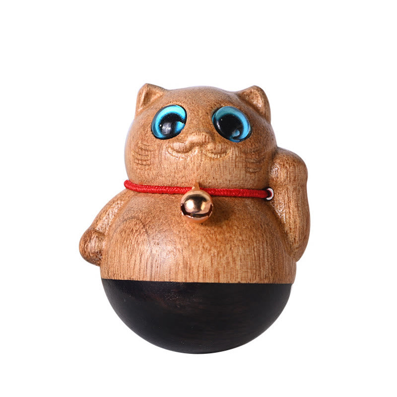 Buddha Stonesミニ招き猫子猫フィービー・ジェンナン木製祝福飾り - image 23