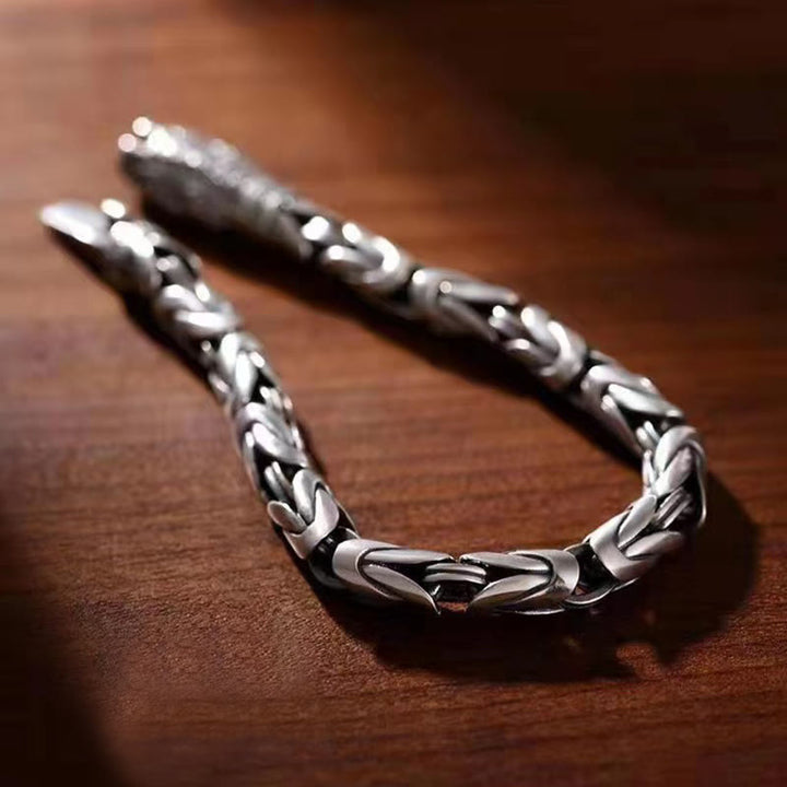 Buddha Stonesドルジェ・ヴァジュラ・オーム・マニ・パドメ・フム・平和・愛の銅製チェーンブレスレット - image 2