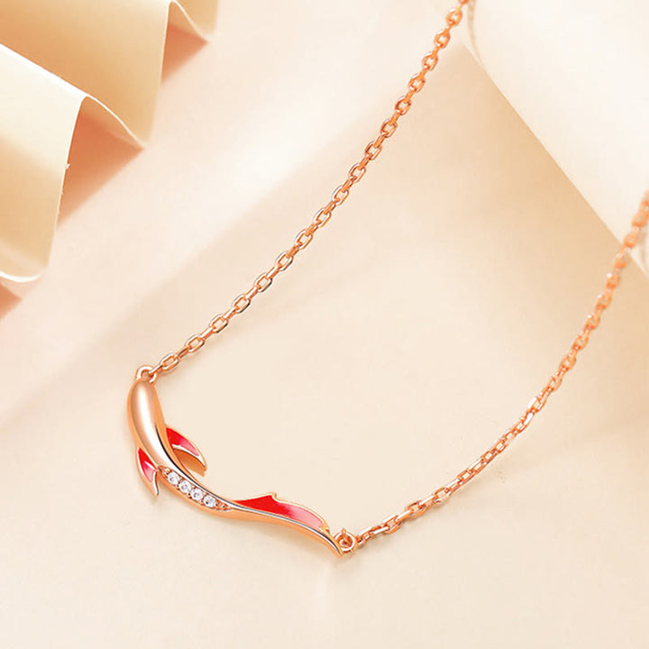 Buddha Stones925スターリングシルバー 鯉 幸運 ジルコン 繁栄 ネックレス ペンダント - image 2