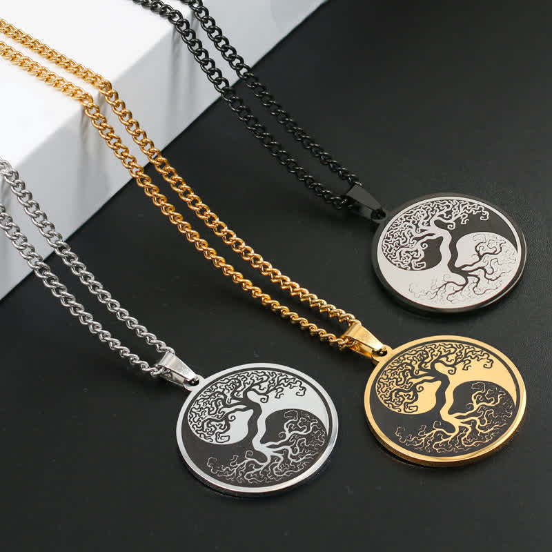 Buddha Stones生命の樹 チタンスチール コネクションネックレスペンダント - image 2