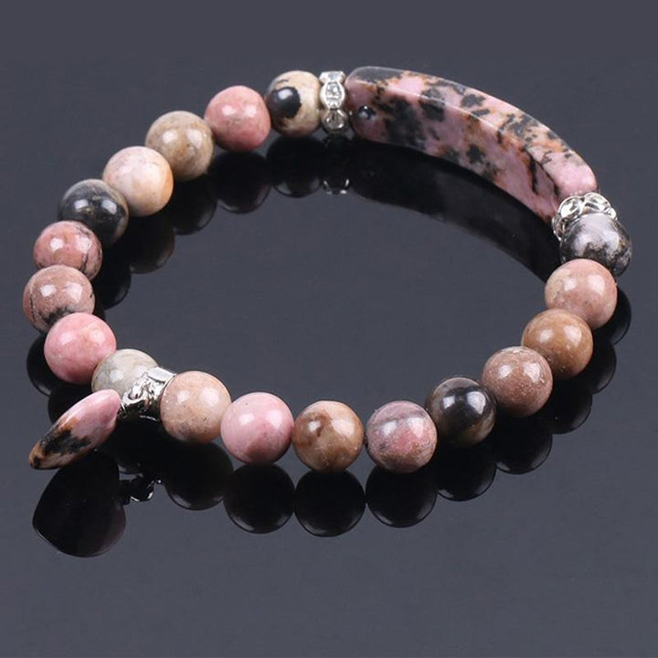 Buddha Stones天然石クォーツ ラブハート ヒーリングビーズブレスレット