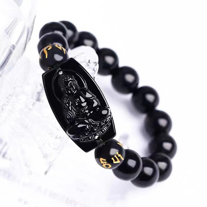 Buddha Stones、十二支、黒曜石の守護ブレスレット - image 9