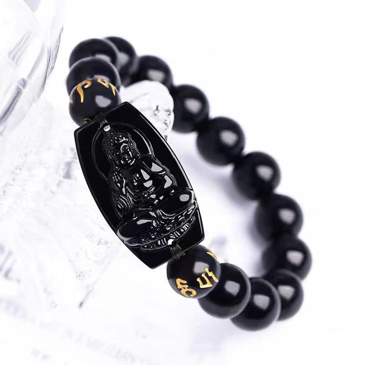 Buddha Stones、十二支、黒曜石の守護ブレスレット - image 9