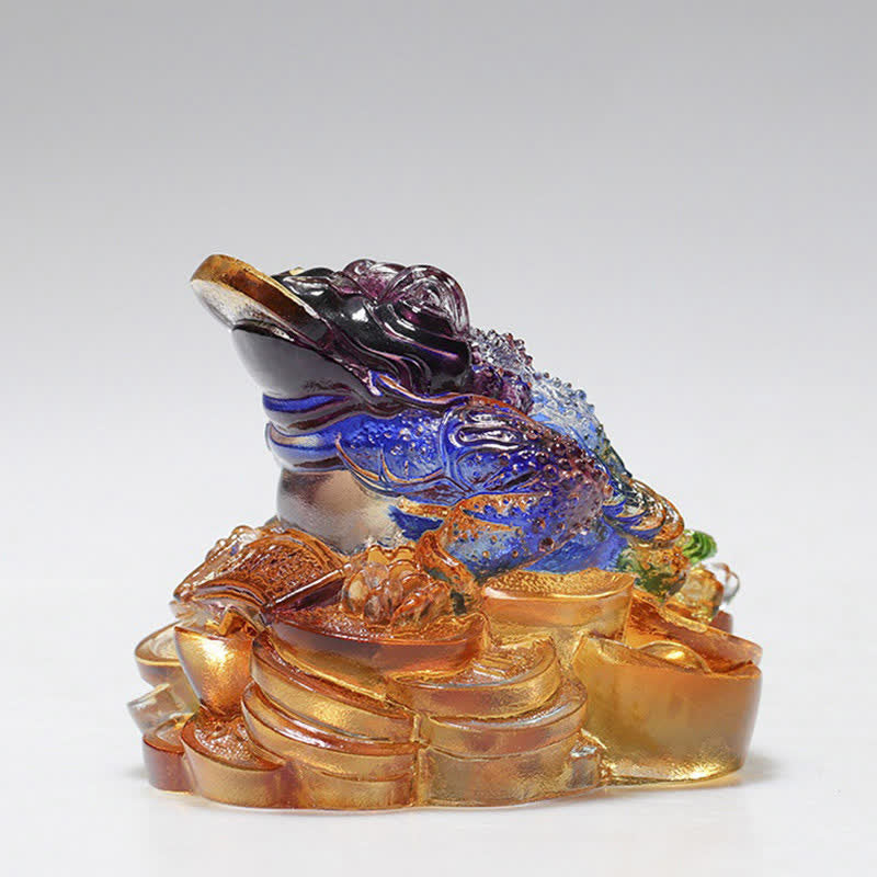 風水カエル手作りLiuliクリスタルアートピース富ホームオフィス装飾 - image 6