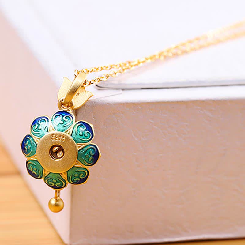 925スターリングシルバー チベット ロータス祈祷ホイール赤瑪瑙 悟りのネックレスペンダント - image 5