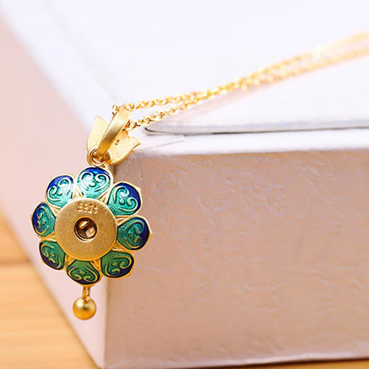 925スターリングシルバー チベット ロータス祈祷ホイール赤瑪瑙 悟りのネックレスペンダント - image 5