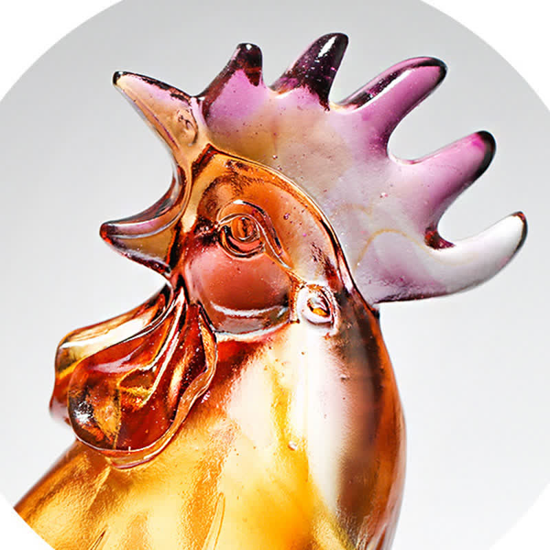 手作りのLiuliクリスタルの雄鶏のアートピースホームデコレーション - image 11