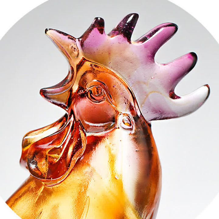 手作りのLiuliクリスタルの雄鶏のアートピースホームデコレーション - image 11