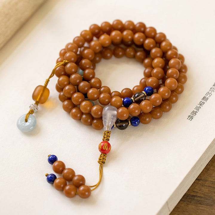 Buddha Stones108 ビーズ 菩提樹の祝福 瞑想ブレスレットMala