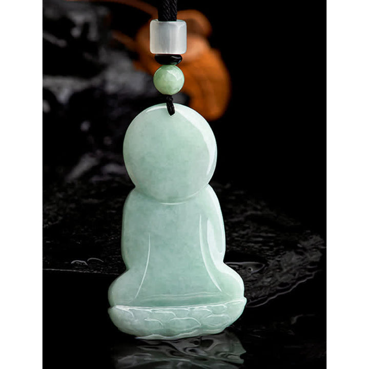 Buddha Stones阿弥陀仏 翡翠 お守り 慈悲の紐ネックレス - image 15