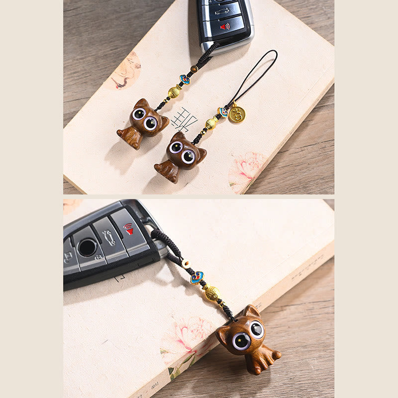 Buddha Stones緑白檀 招き猫 鯉 癒し キーチェーン 携帯電話 吊り下げ装飾 - image 27