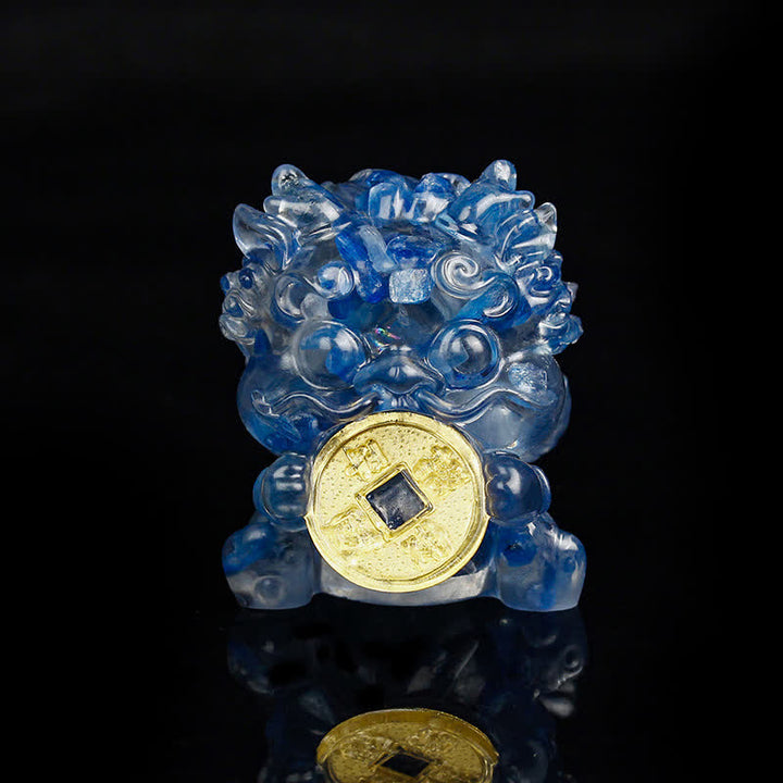 Buddha Stones手作り かわいい 貔貅 金貨 クリスタル 風水 エネルギー 富 幸運 家の装飾