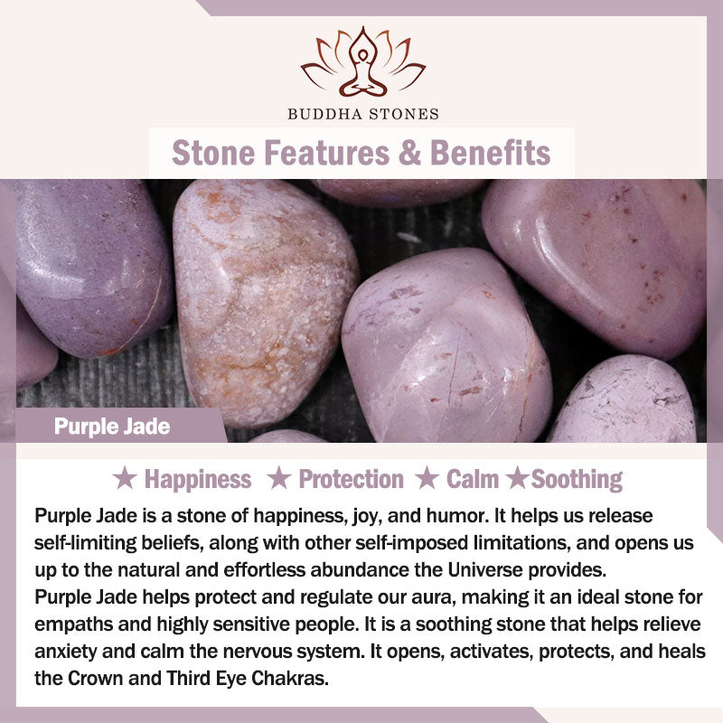 Buddha Stones天然紫翡翠 癒しの守護ブレスレットバングル