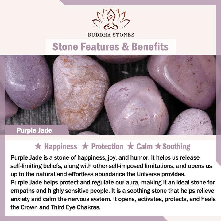 Buddha Stones天然紫翡翠 癒しの守護ブレスレットバングル