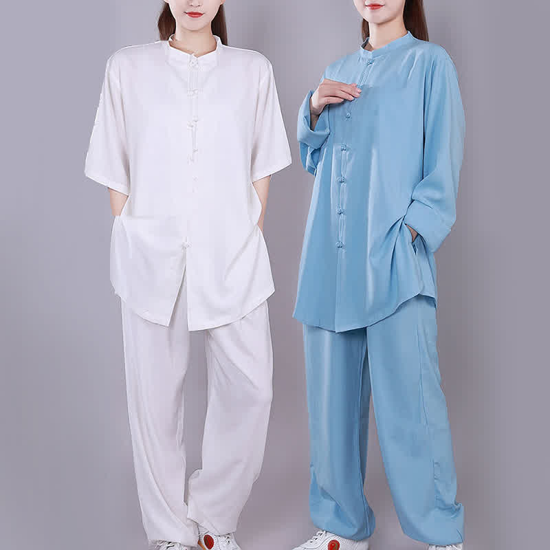 Buddha Stones太極拳 気功 瞑想 祈り スピリチュアル 禅 練習 ユニセックス コットン リネン 服 セット - image 14