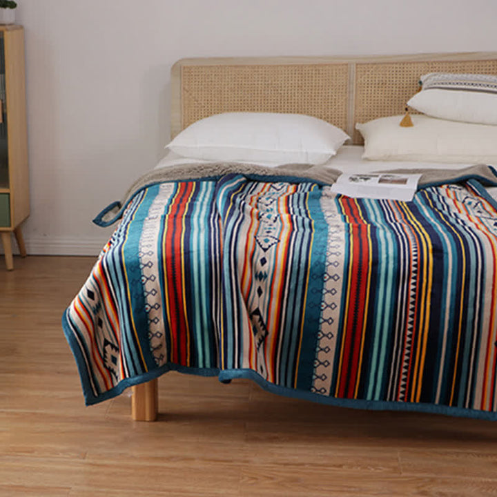 Buddha Stonesの幾何学模様の温かみのあるソフトなベッドスローブランケット - image 15