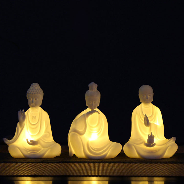 仏観世音菩薩地蔵菩薩加持セラミックLED装飾