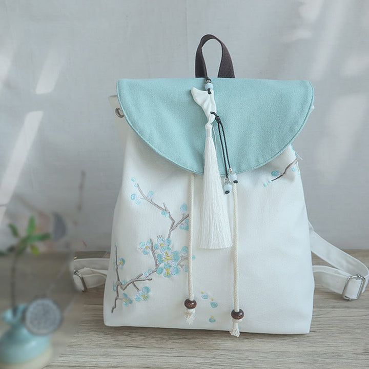 Buddha Stonesハンドメイド刺繍入り大容量キャンバスバックパック - image 18