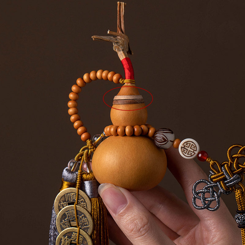 Buddha Stones風水 コイン ひょうたん 中国結び 幸運コイン 五帝 お金 富 タッセル 装飾 - image 12