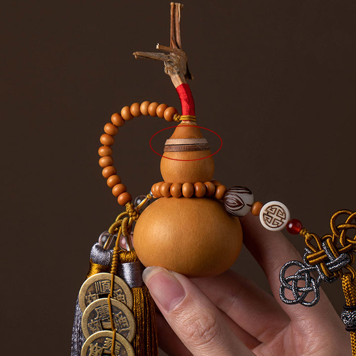 Buddha Stones風水 コイン ひょうたん 中国結び 幸運コイン 五帝 お金 富 タッセル 装飾 - image 12