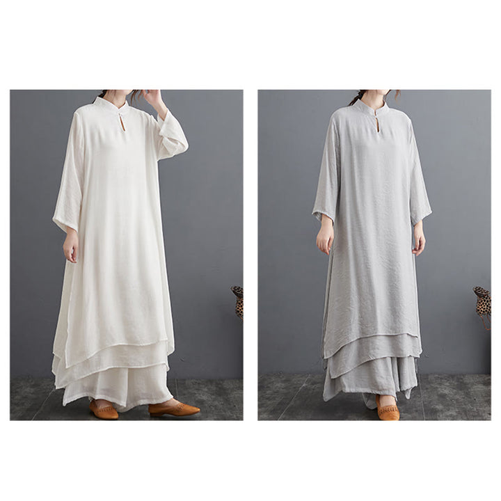 Buddha Stonesシンプルな柄 瞑想 祈り スピリチュアル 禅 練習 ヨガ ウェア レディース セット