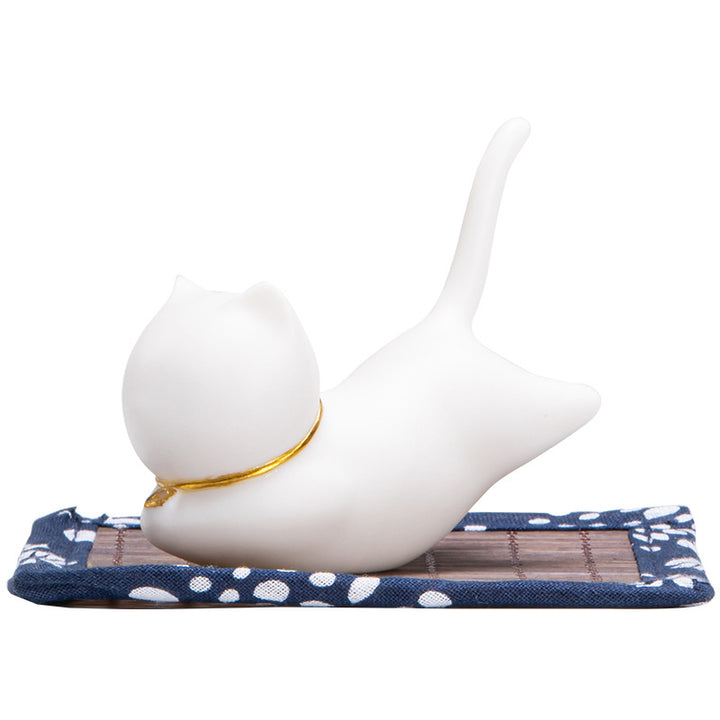 愛らしい猫パンダの陶器製祝福香炉飾り - image 9