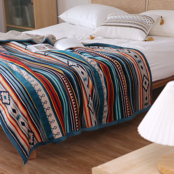 Buddha Stonesの幾何学模様の温かみのあるソフトなベッドスローブランケット - 150×200cm - image 11