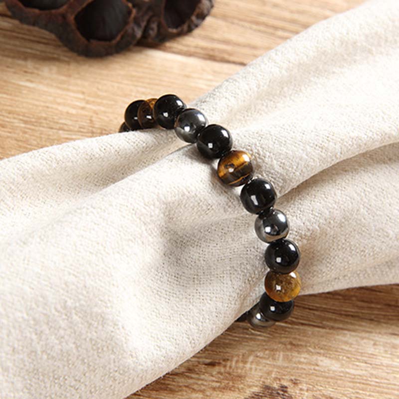 Buddha Stonesチベットタイガーアイブレスレットネックレスセット