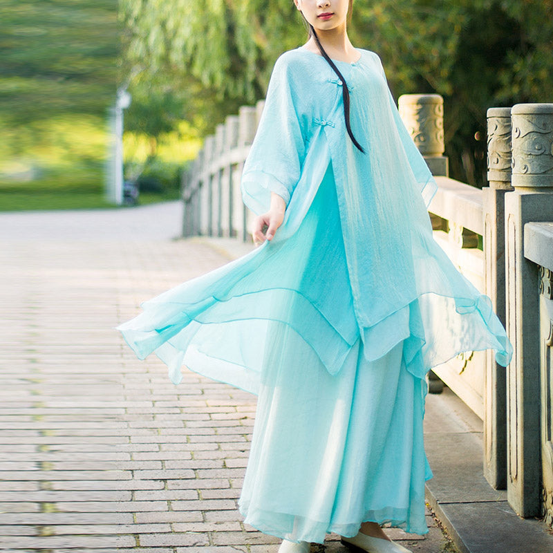 Buddha Stones3点セット ヨガ シフォン 服 ユニフォーム 瞑想 禅 練習 レディース セット - image 2