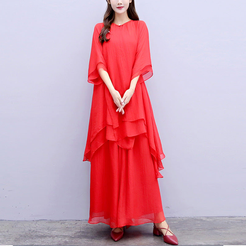 Buddha Stones3点セット ヨガ シフォン 服 ユニフォーム 瞑想 禅 練習 レディース セット - image 29