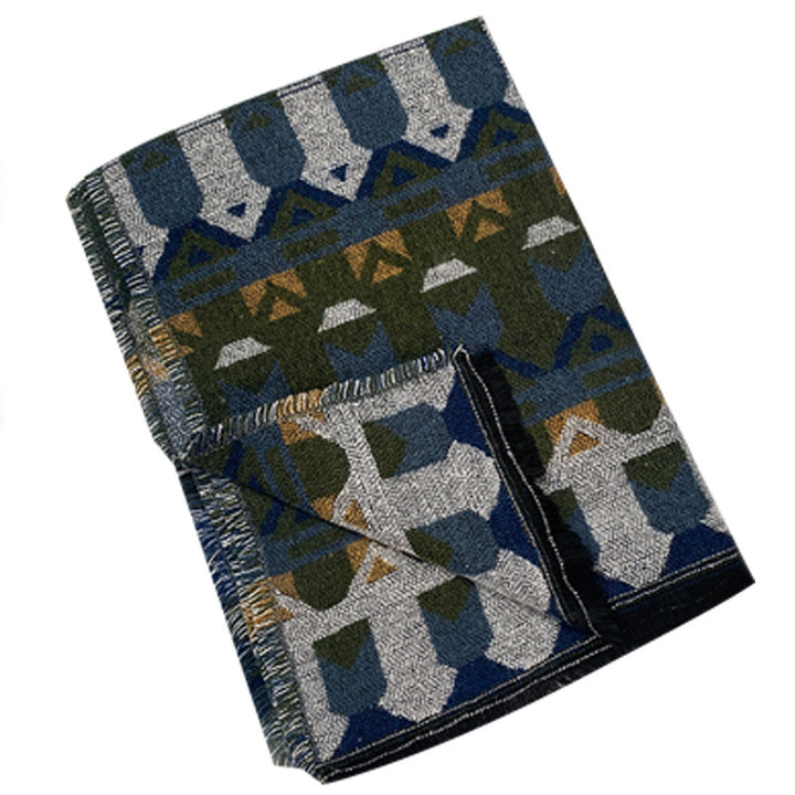 Buddha Stonesチベットショール クラシックな幾何学模様 冬用 心地よい旅行用スカーフ ラップ - image 14