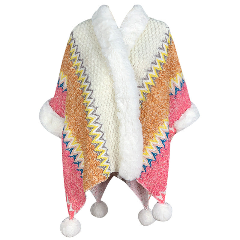 Buddha Stonesチベットのマルチカラーストライプショール冬用快適トラベルスカーフラップ - ベージュ オレンジ ピンク - image 9