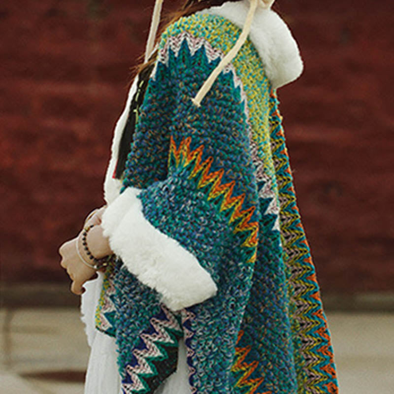 Buddha Stonesチベットのマルチカラーストライプショール冬用快適トラベルスカーフラップ - image 22