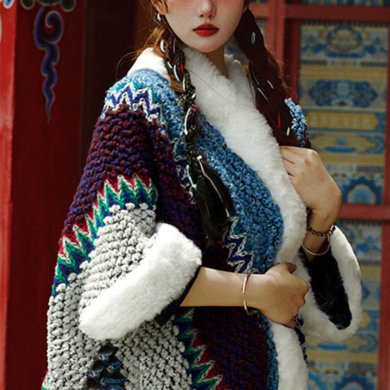 Buddha Stonesチベットのマルチカラーストライプショール冬用快適トラベルスカーフラップ - image 36